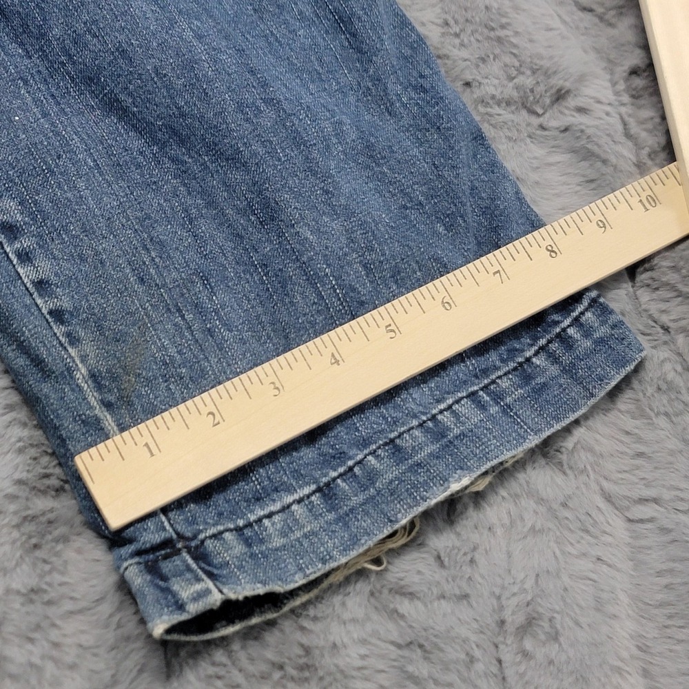 Diesel Jeans Mens 32x33‎ Blue Straight Distressed Motor Club Patch Biker Y2K - Picture 13 of 16